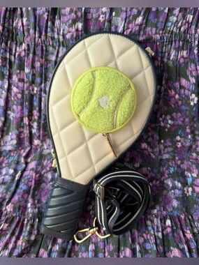 Kate Spade Grand Slam 3D Tennis Racquet Small Crossbody Bag